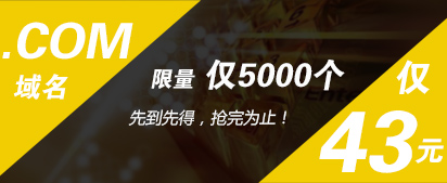 .com������ʱ43Ԫ����������5000��!